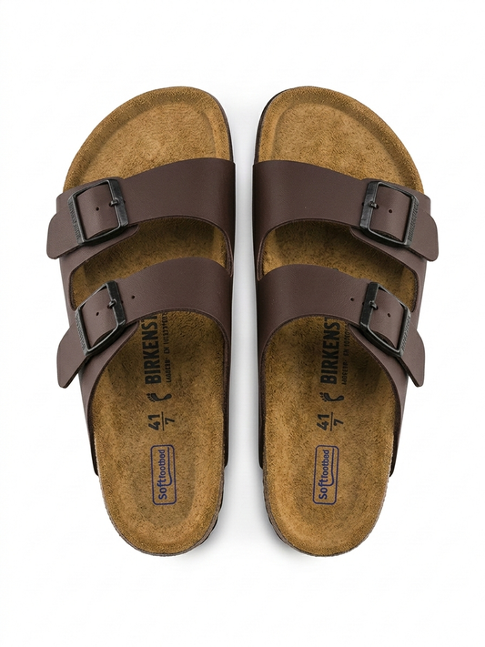 Double Strap Leather Sandals